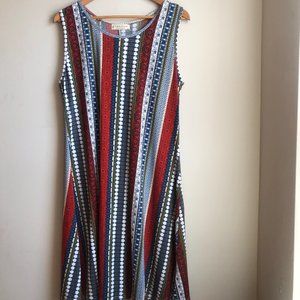 Jon & Anna Comtemporary | Patterned RED Midi Dress